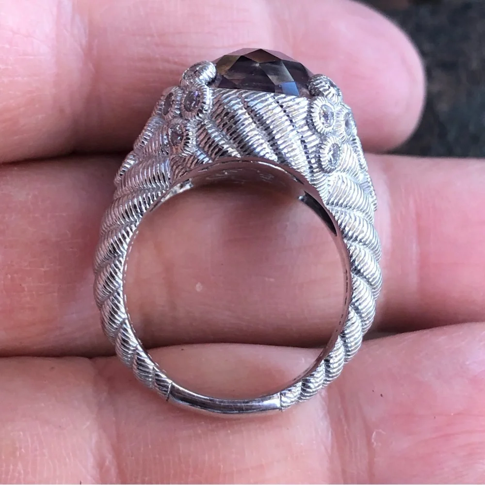 Judith Ripka Sterling Diamonique  Doublet Ring 8